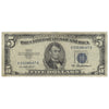 USA 1953A $5 Note, FR #1533, Priest-Anderson, Silver Certificate, CIRC