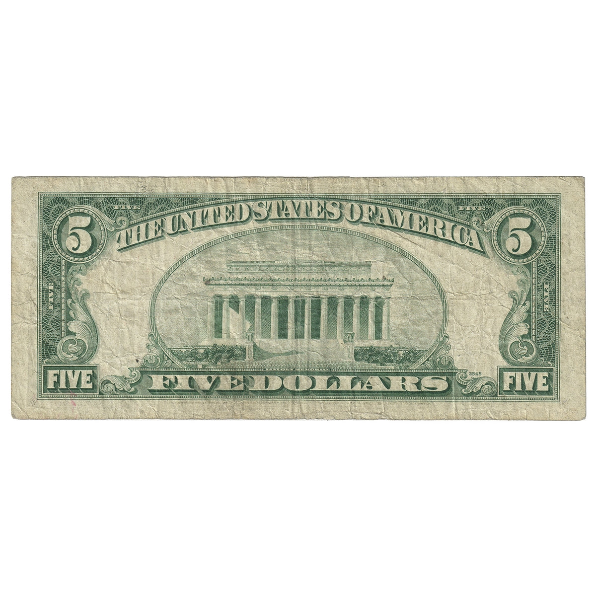 USA 1953B $5 Note, FR #1534, Smith-Dillon, United States Note, F-VF