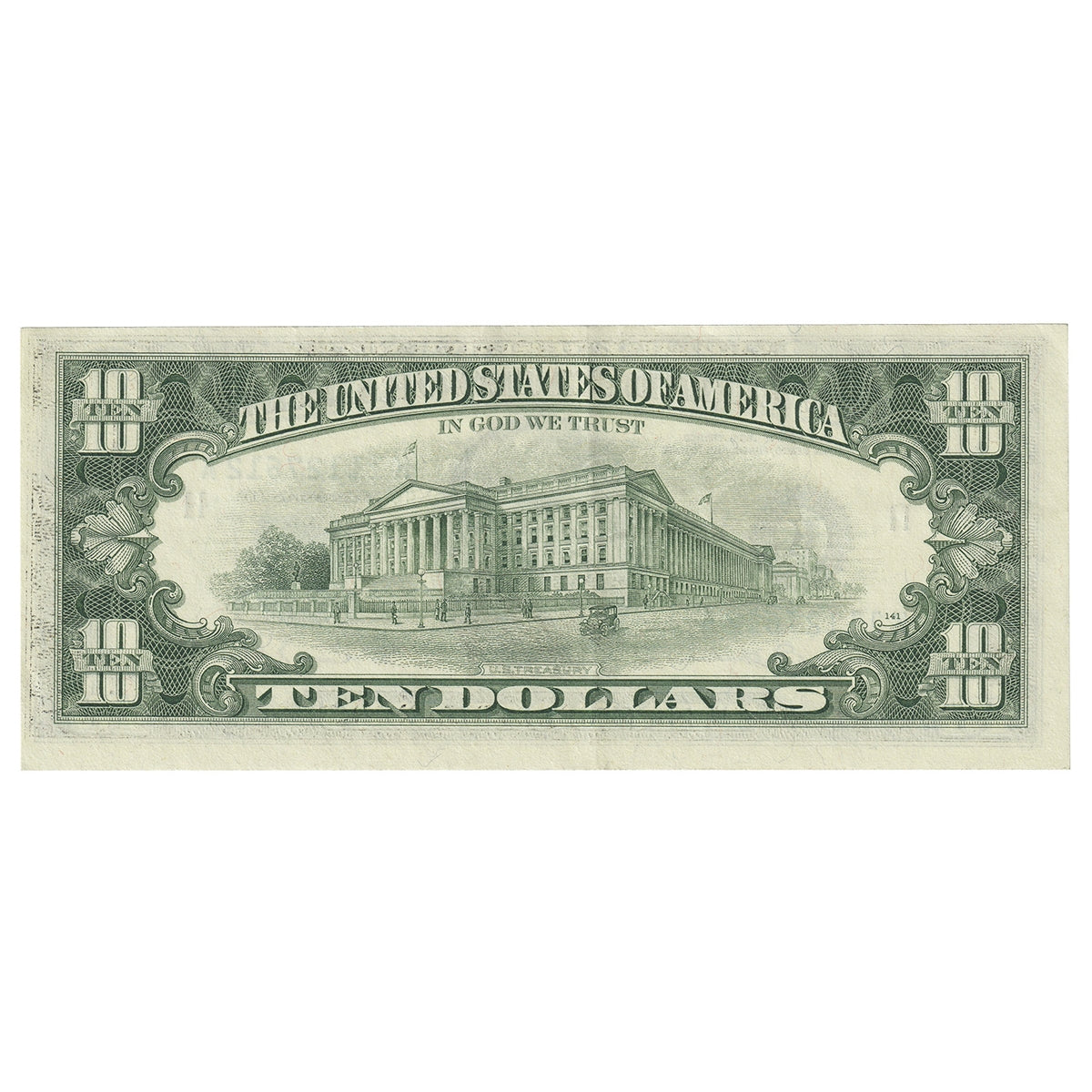USA 1981 $10 Note, FR #2025K, Buchanan-Regan, Dallas, VF-EF