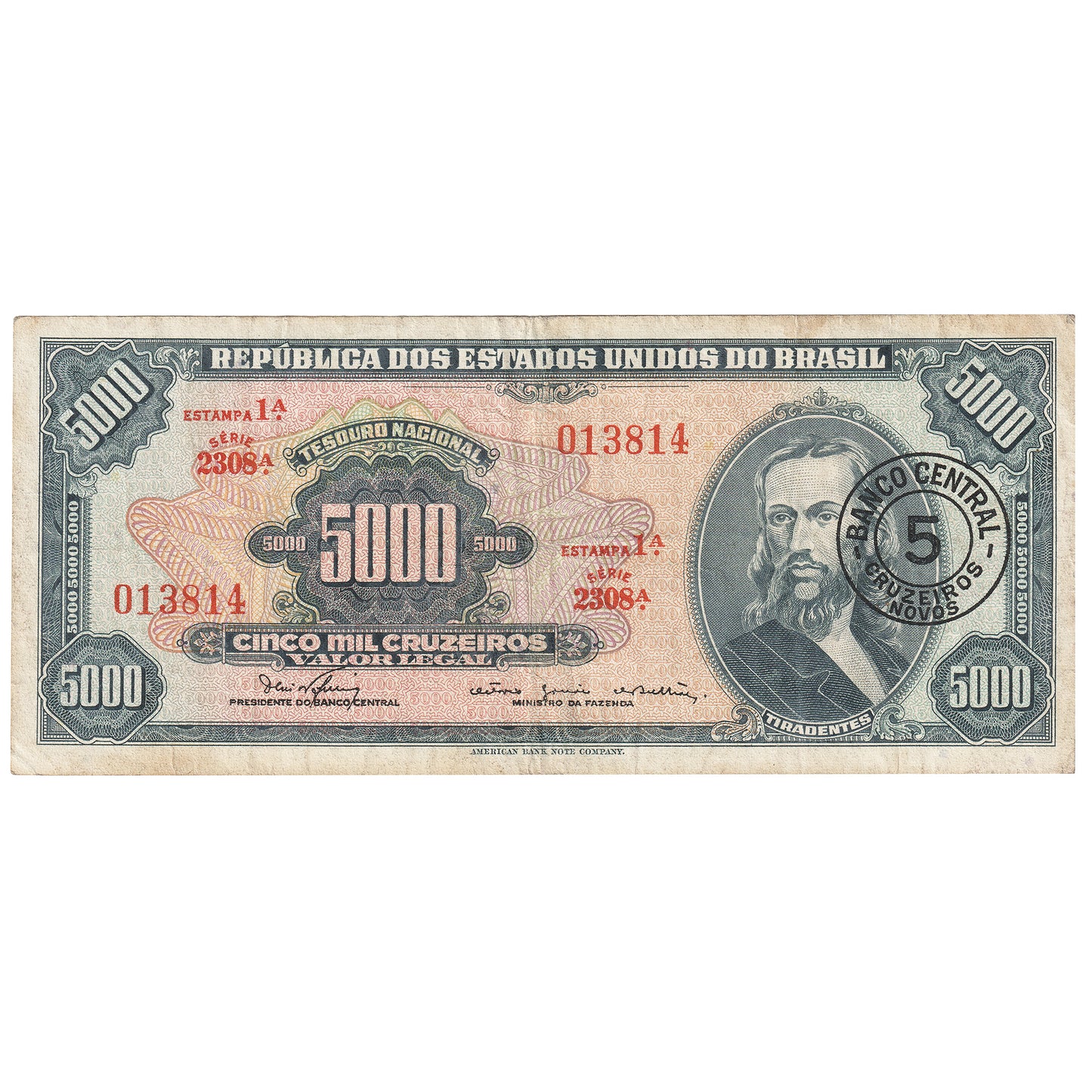 Brazil 10 Cruzeiros Novos Note, Pick #188b, VF