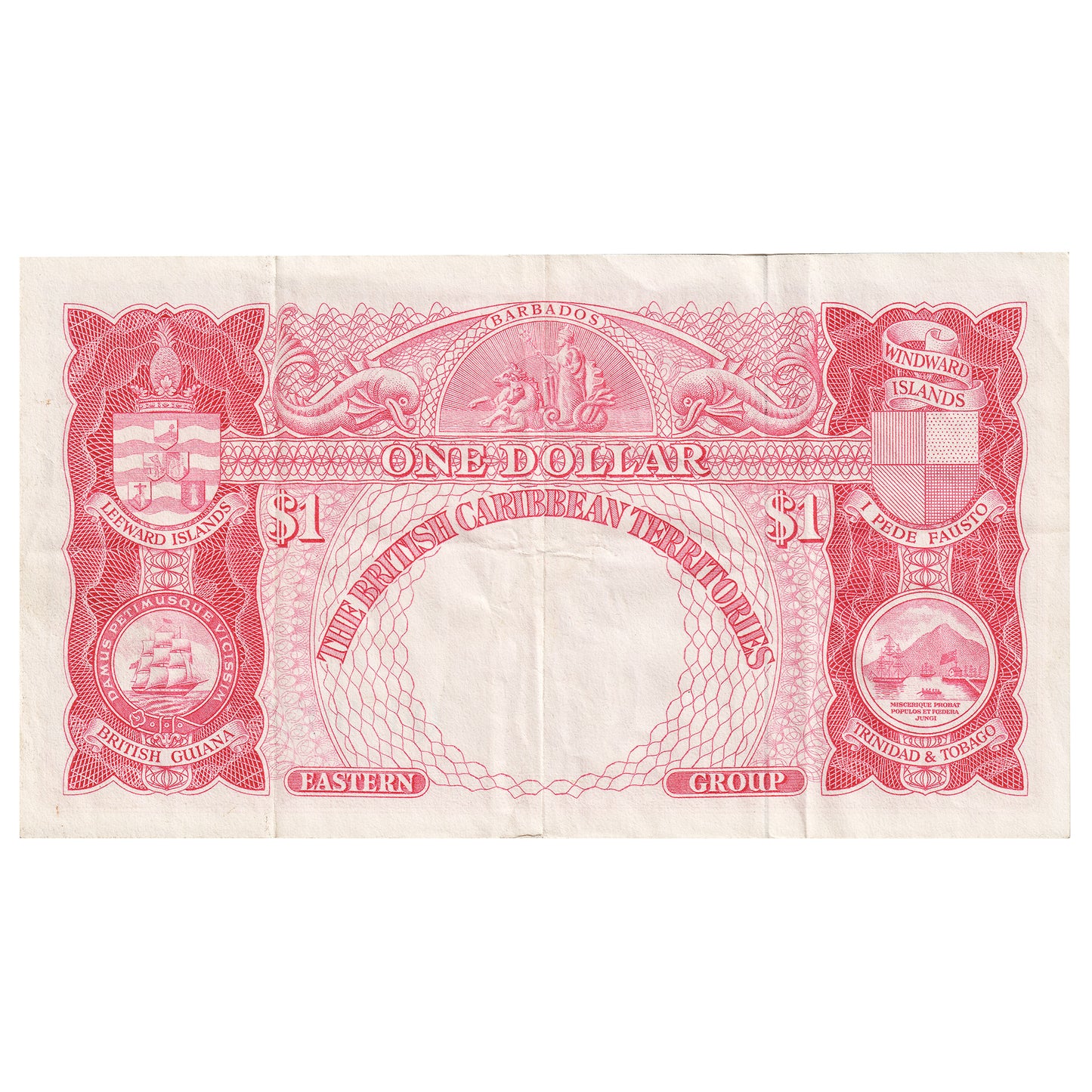 British Caribbean States 1 Dollar Note, Pick #7c, VF-EF