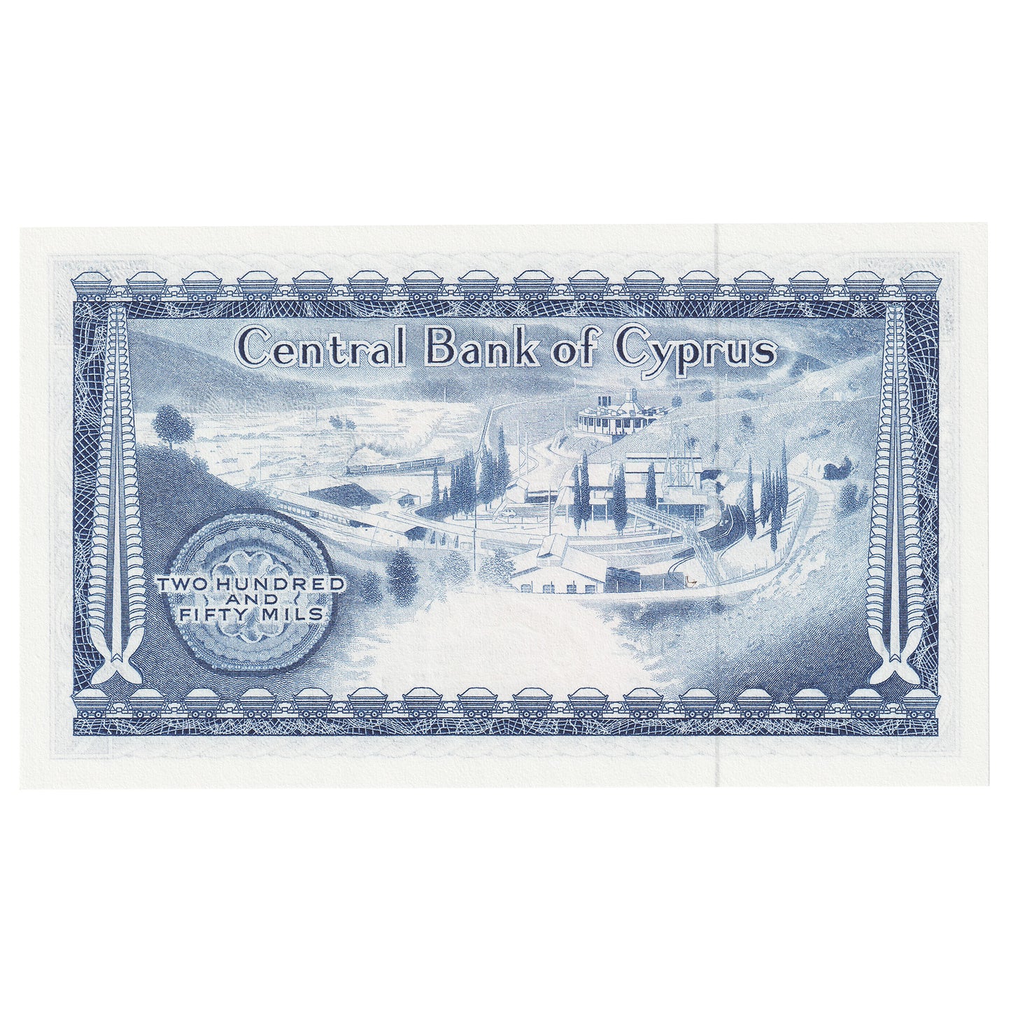 Cyprus 1974 250 Mils Note, Pick #41b, UNC