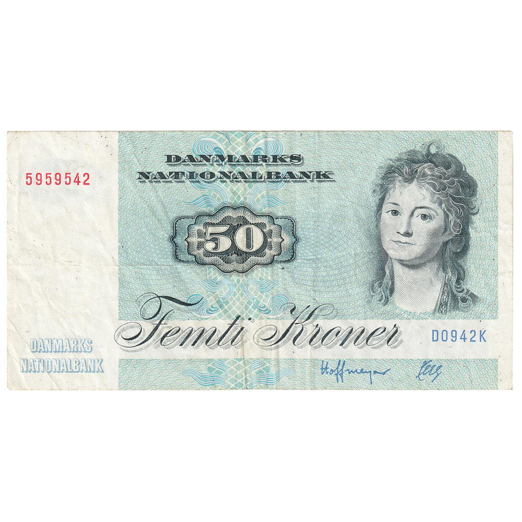 Denmark 1994 50 Kroner Note, Pick #50k, VF
