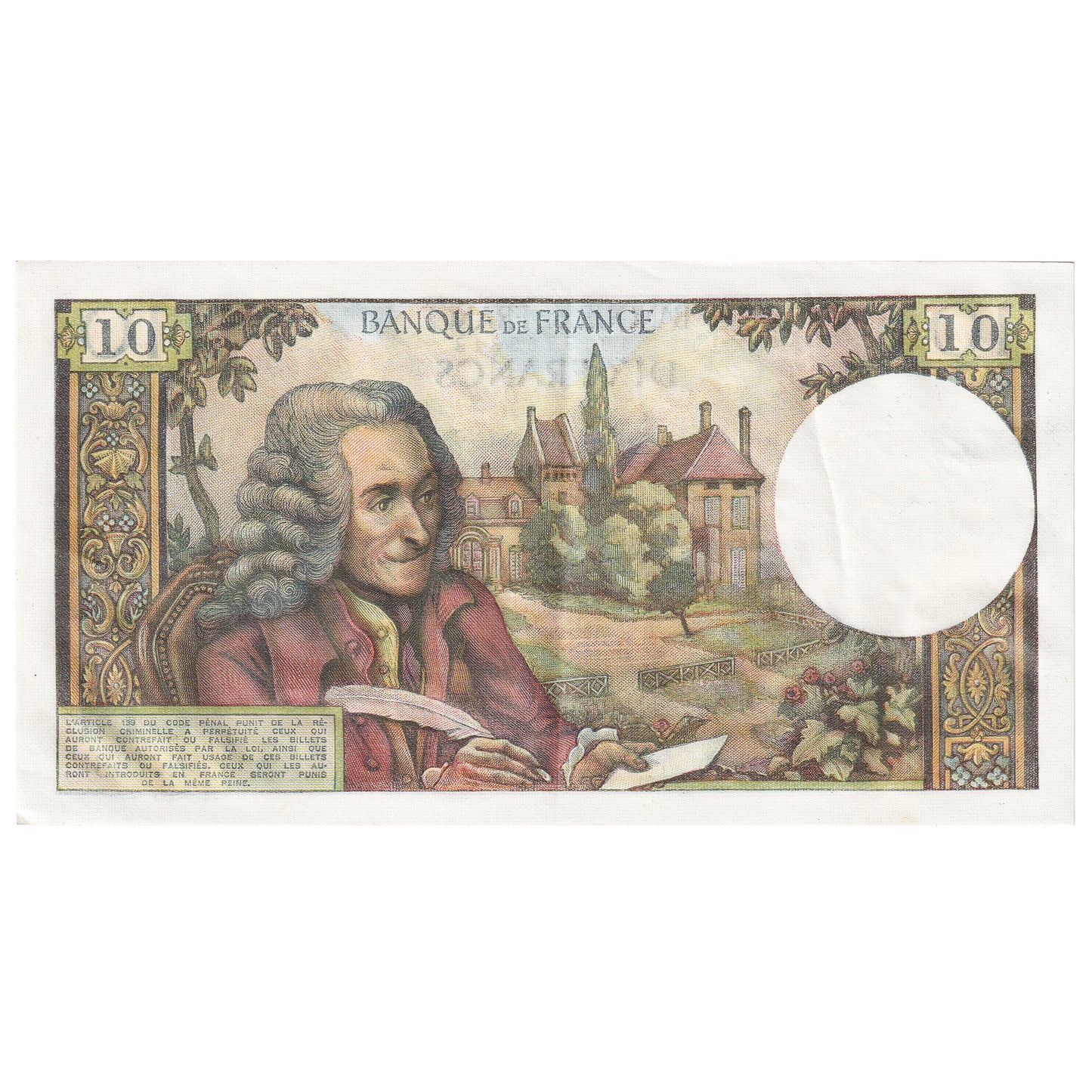 France 1972 10 Francs Note, Pick #147d, EF-AU