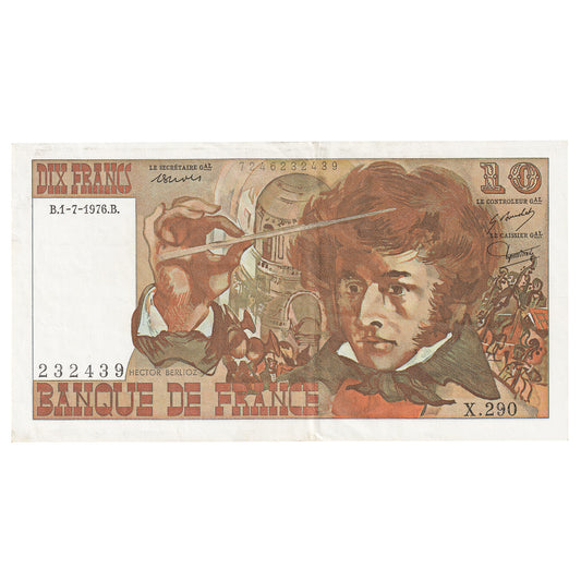 France 1976 10 Francs Note, Pick #150c, EF-AU