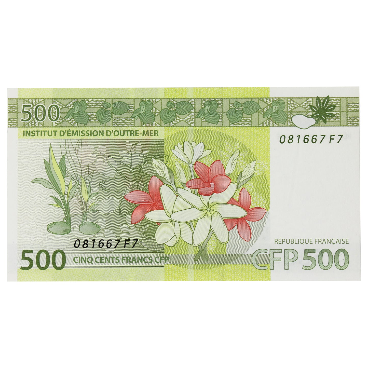 French Pacific Territories 2014 500 Francs Note, Pick #5, UNC