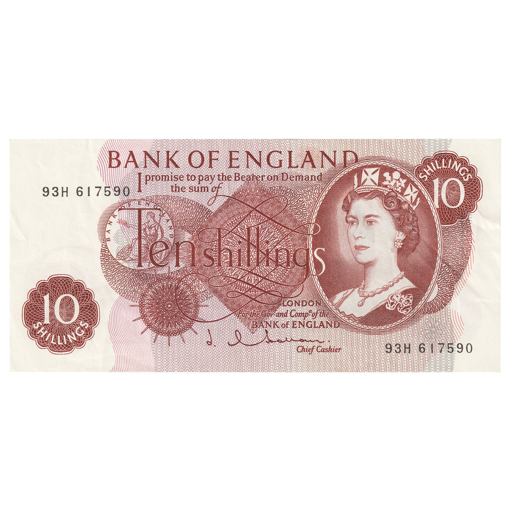 Great Britain 1961 10 Shilling Note, BE37c, AU