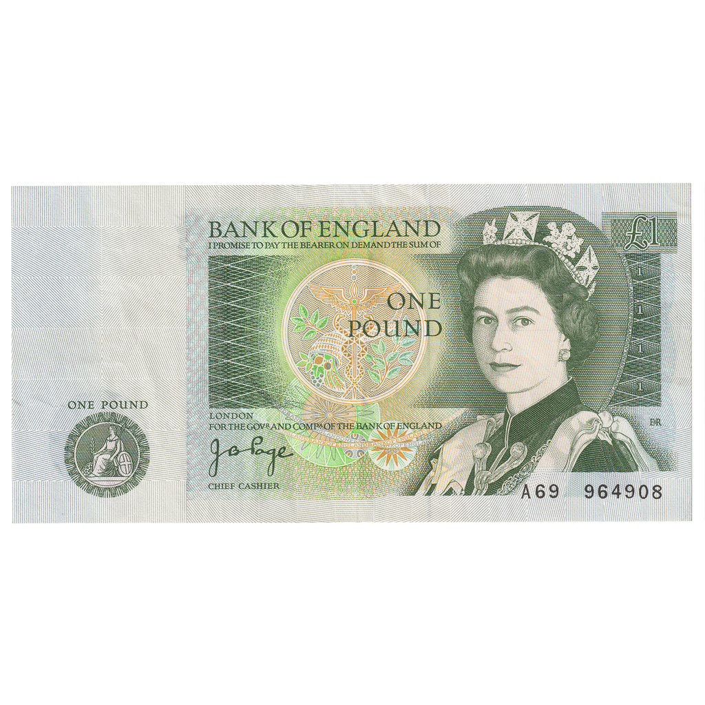 Great Britain 1978 1 Pound Note, BE83b, AU