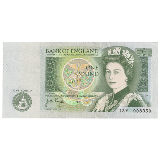 Great Britain 1978 1 Pound Note, BE85c, AU