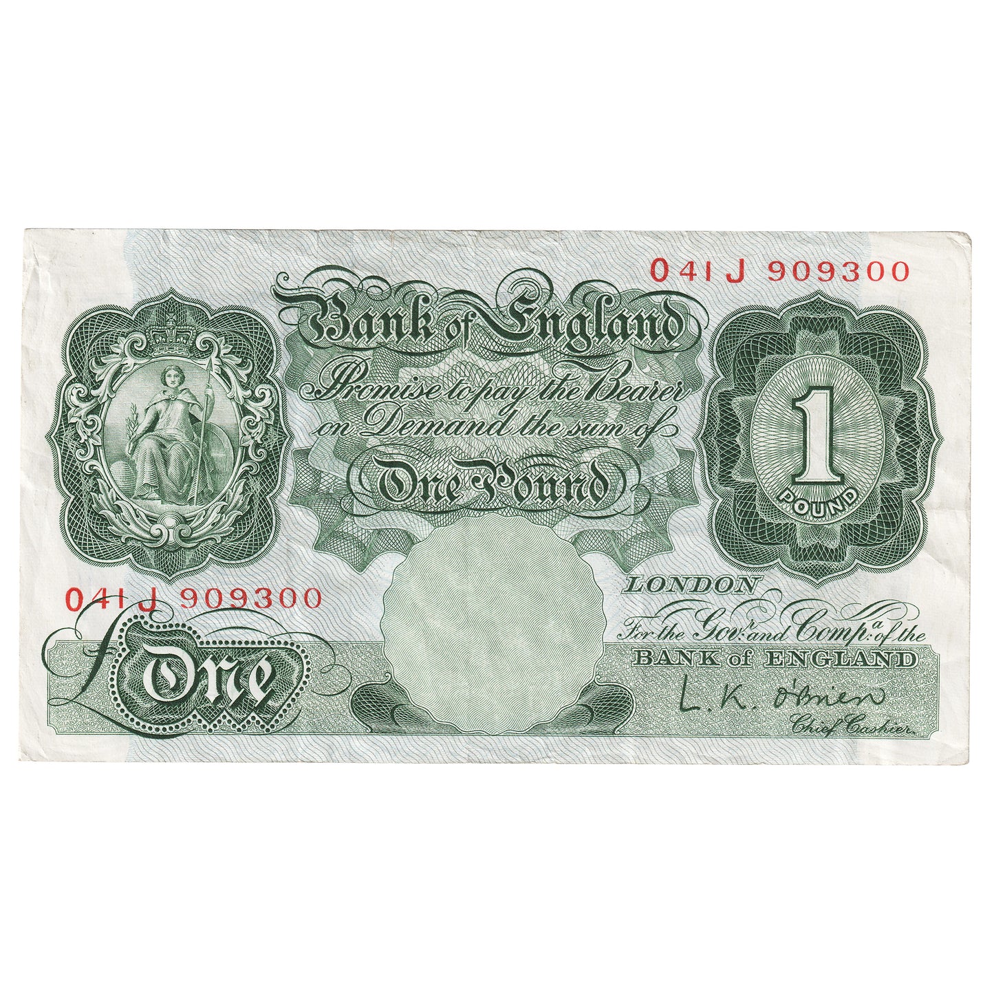 Great Britain 1 Pound Note, Pick #369c, VF