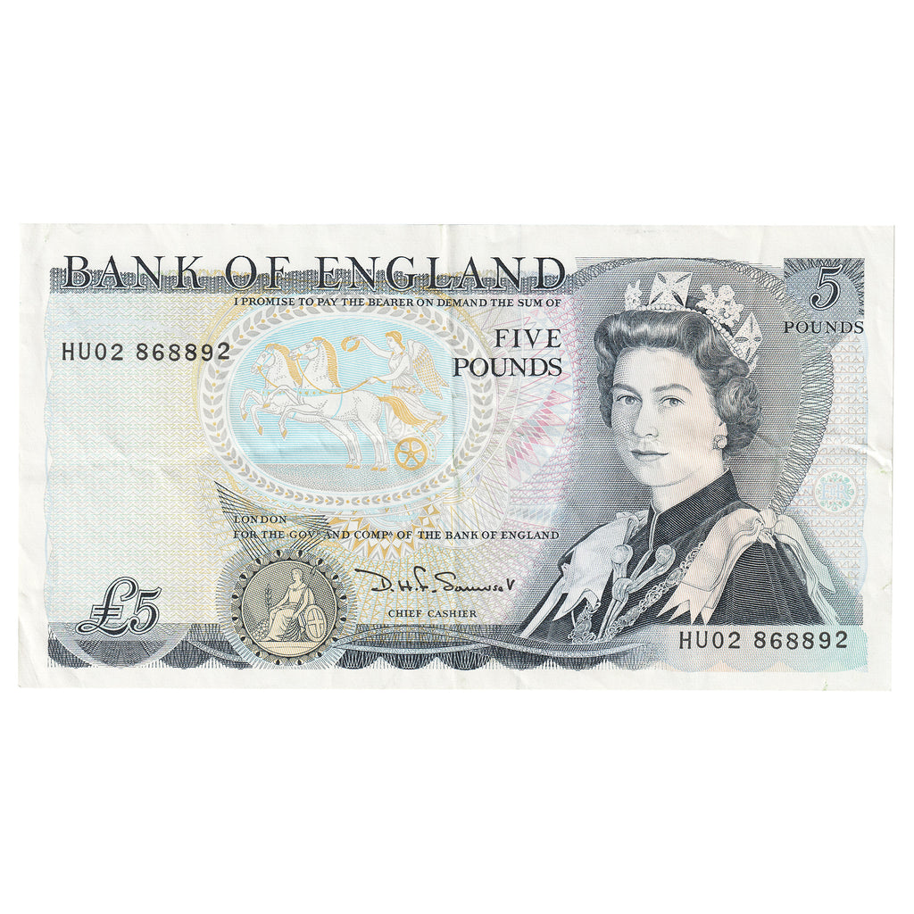 Great Britain 5 Pound Note, Pick #378c, VF-EF