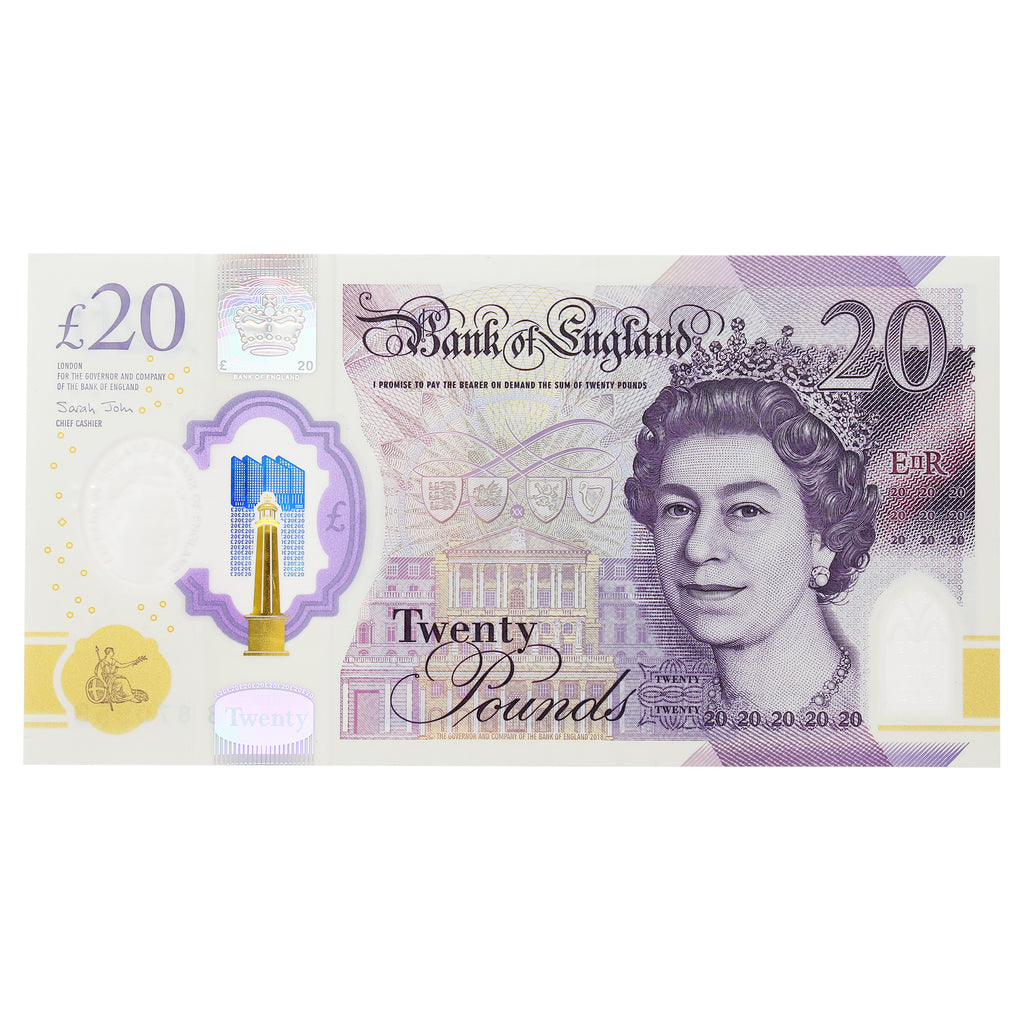 Great Britain 2020 20 Pound Note, BE228c, UNC