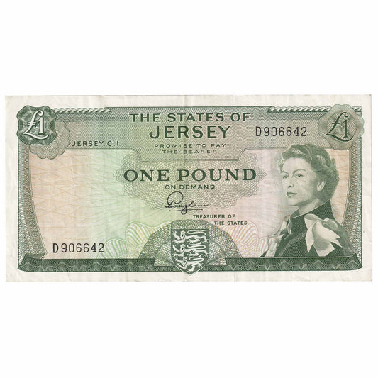 Jersey 1 Pound Note, Pick #8a, VF