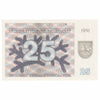 Lithuania 1991 25 Talona Note, Pick #36b, UNC