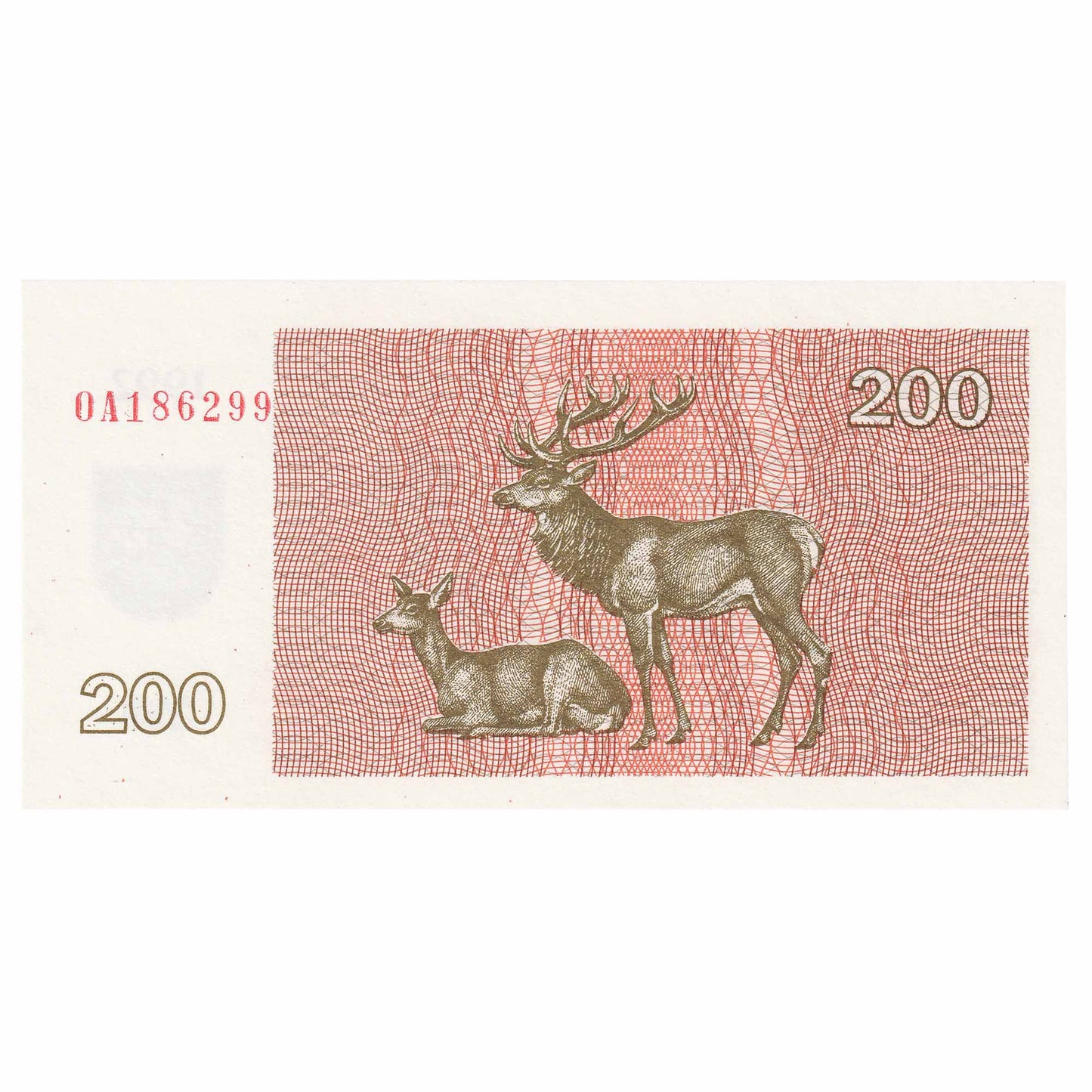 Lithuania 1992 200 Talona Note, Pick #43a, UNC