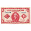Netherlands 1943 1 Gulden Note, Pick #64a, AU