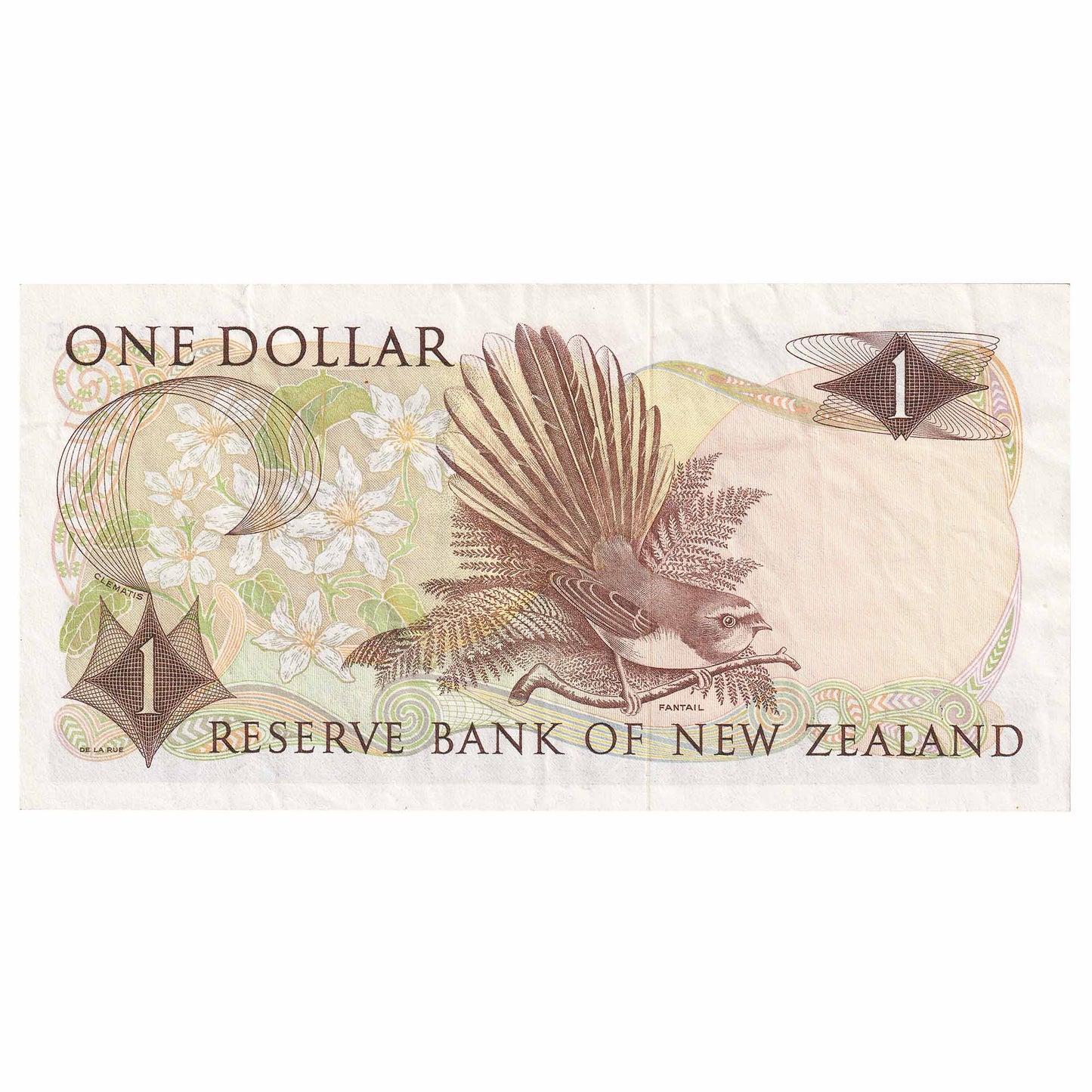 New Zealand 1977-81 1 Dollar Note, Pick #163d, VF