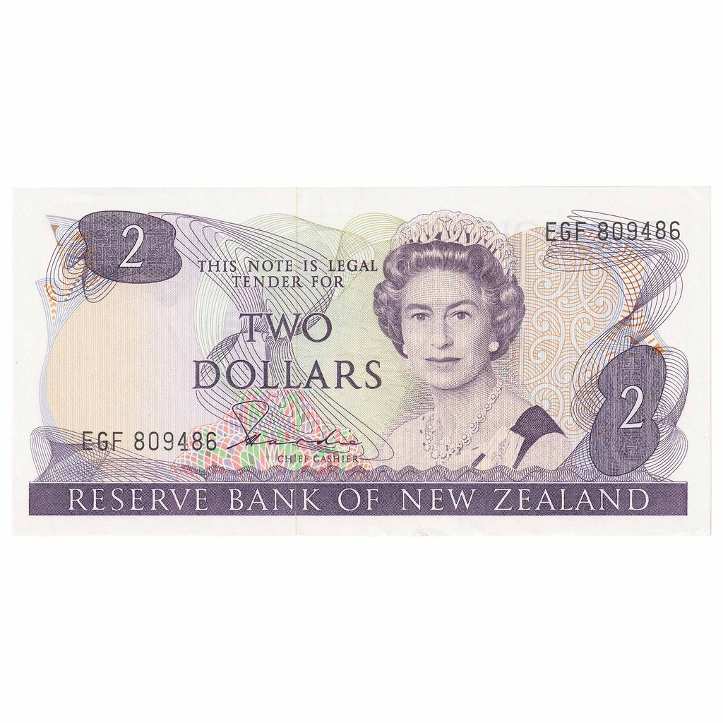 New Zealand 1981-92 1 Dollar Note, Pick #170a, AU-UNC