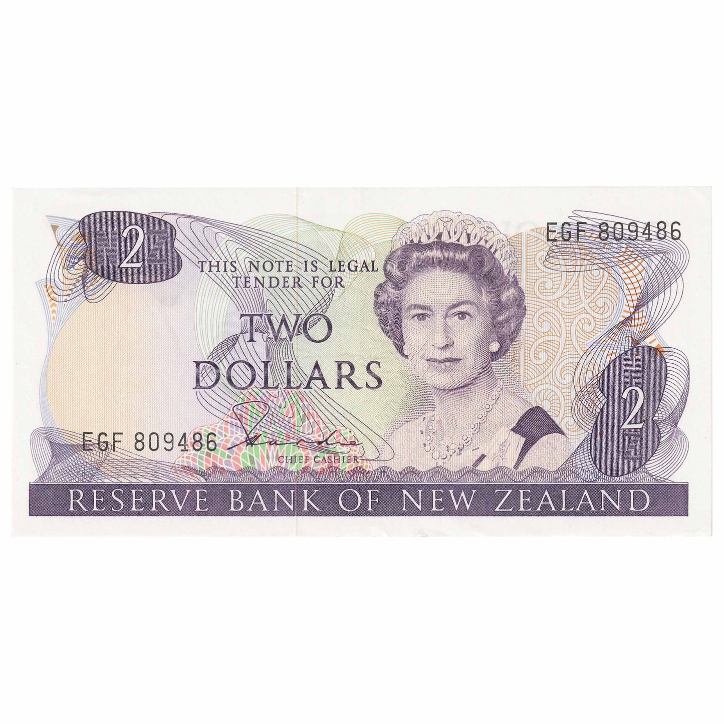 New Zealand 1981-92 1 Dollar Note, Pick #170a, AU-UNC