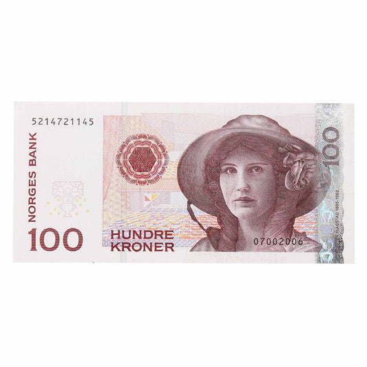 Norway 1995 100 Kroner Note, Pick #47a, UNC