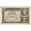 Poland 1936 2 Zlote Note, Pick #76, EF-AU