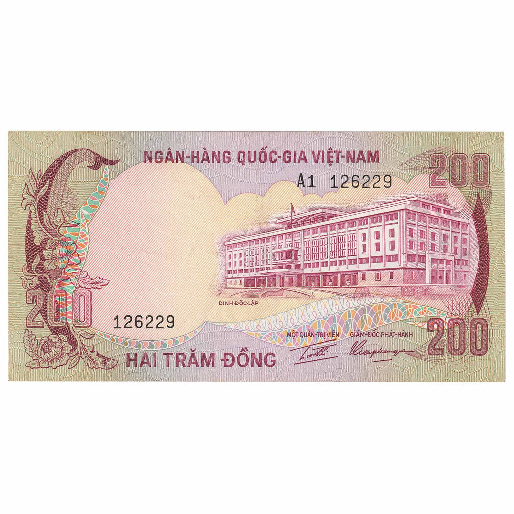 South Viet Nam 200 Dong Note, Pick #32, UNC