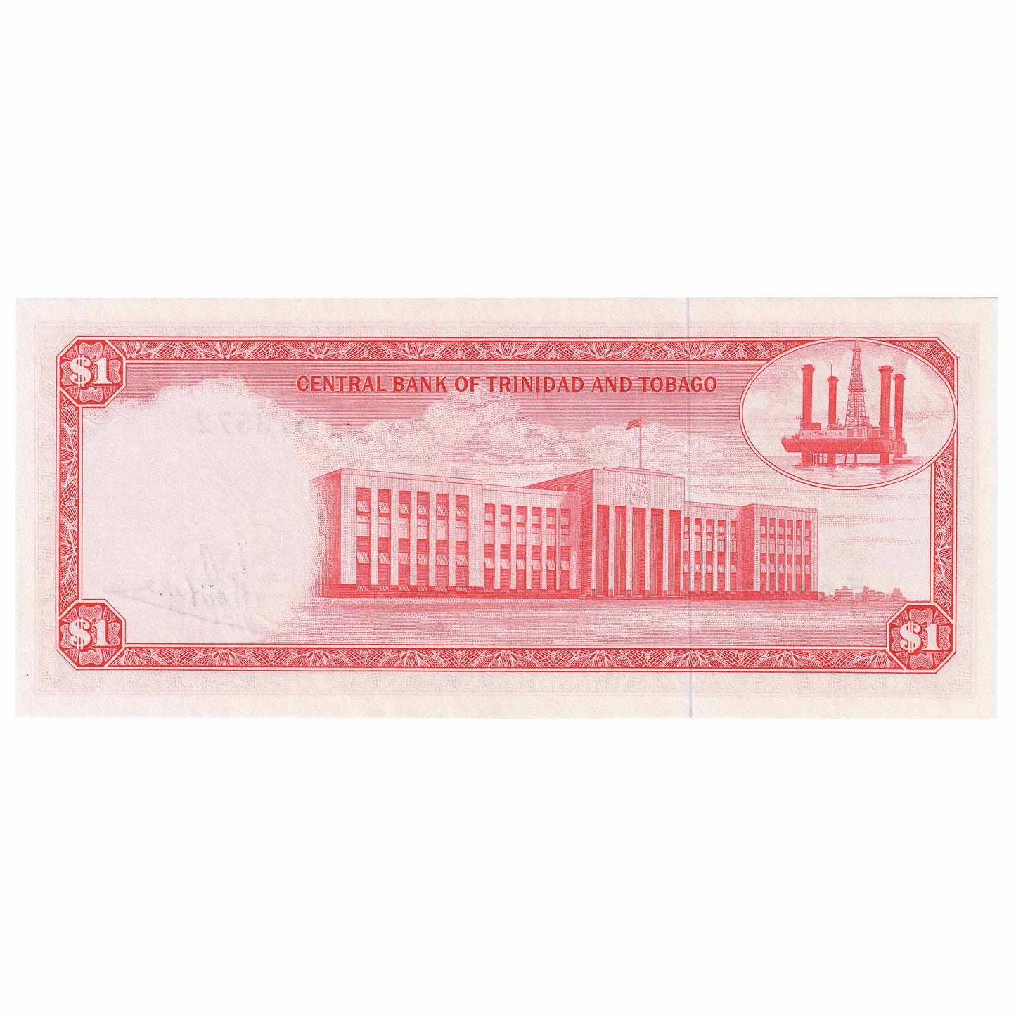 Trinidad & Tobago L.1964 1 Dollar Note, Pick #26c, UNC