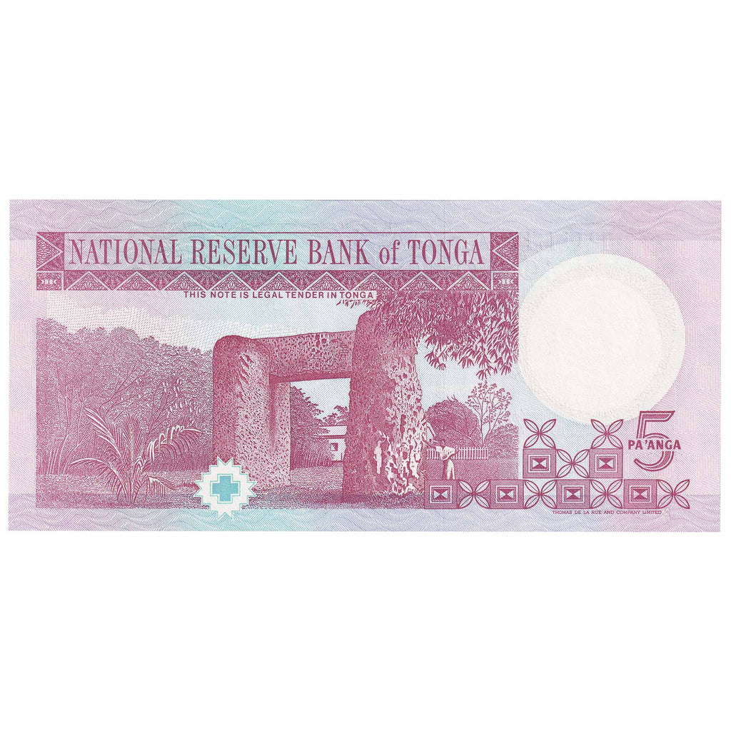 Tonga 5 Pa'anga Note, Pick #33, UNC