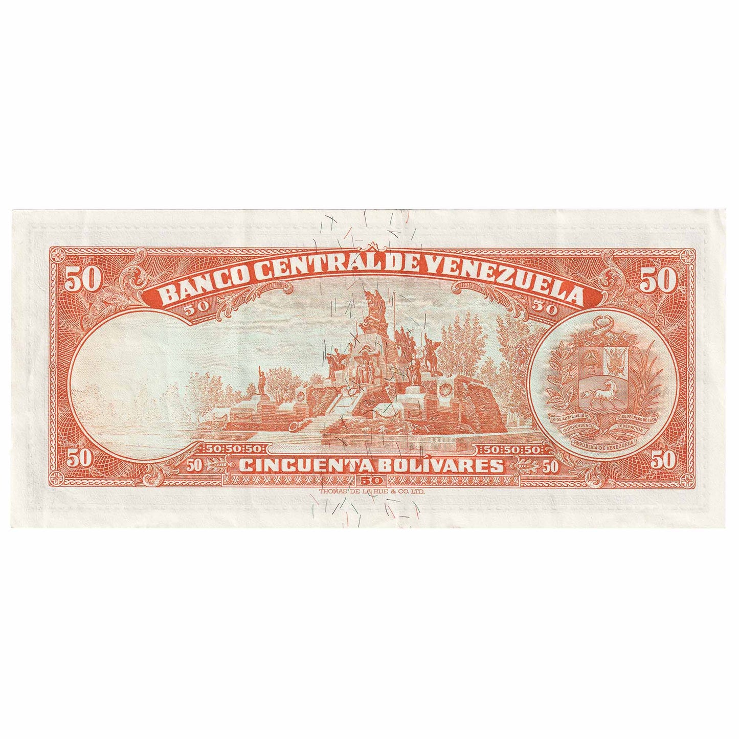 Venezuela 1970 50 Bolivares Note, Pick #47f, EF