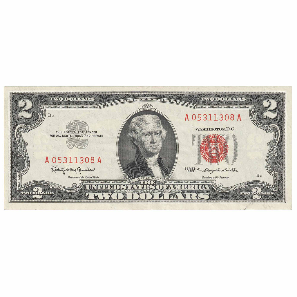 USA 1953C $2 Note, FR #1512, Granahan-Dillon, EF-AU