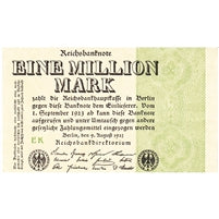 Germany 1923 1 Million Mark Note, AU