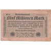 Germany 1923 5 Million Mark Note, F