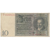 Germany 1929 10 Reichsmark Note, without under, F