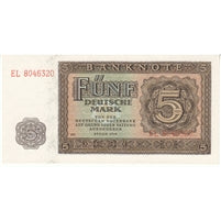 Germany 1948 5 Deutsche Mark Note, 7 Digit, UNC