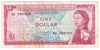East Caribbean States 1965 1 Dollar Note, Pick #13d, Signature 1, VF (stain)