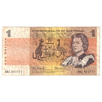 Australia 1966 1 Dollar Note, Pick #37a, F