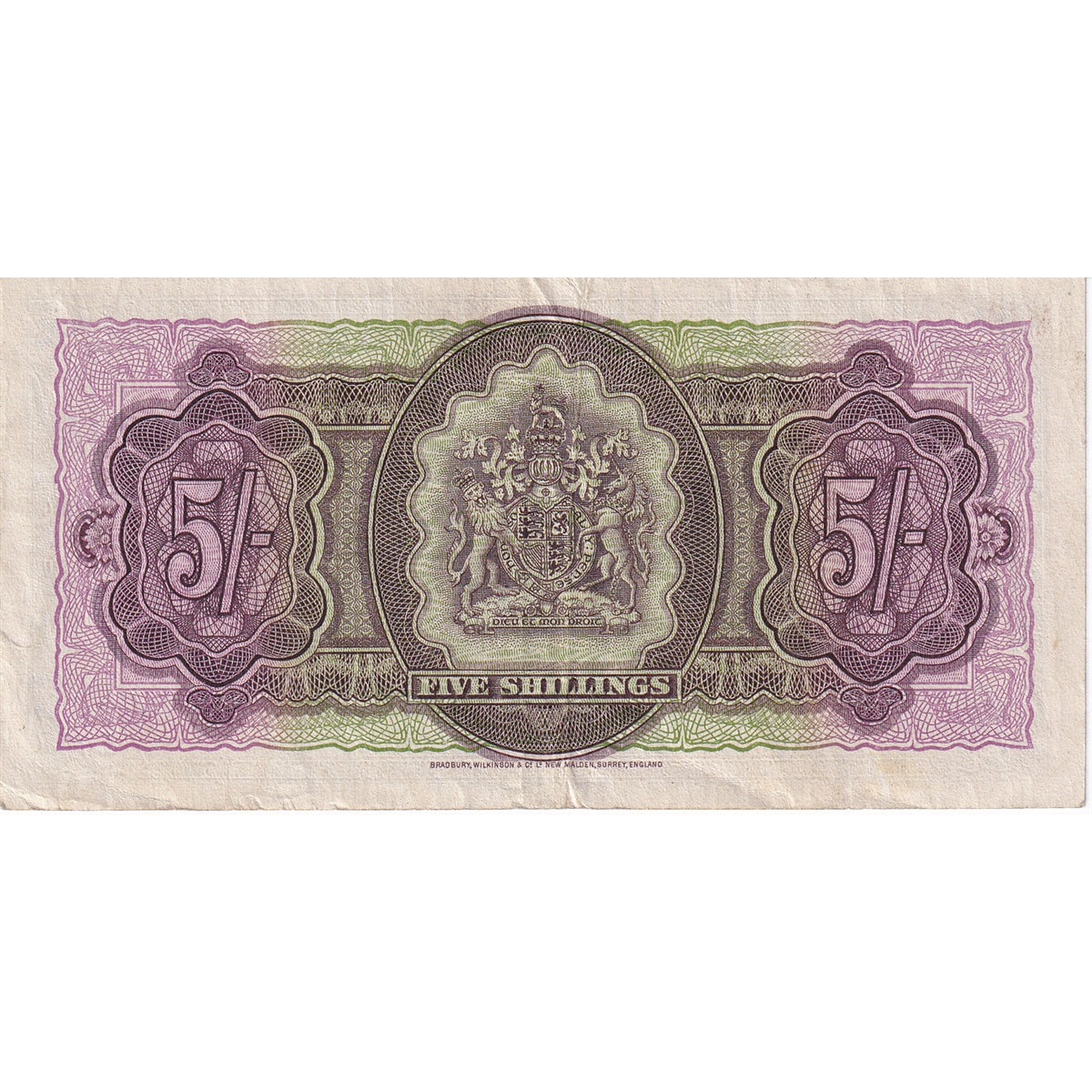 Bermuda Note 1957 5 Shillings, VF-EF