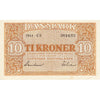 Denmark Note 1944 10 Kroner, EF