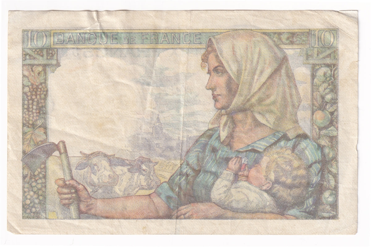 France Note 1944 10 Francs, EF