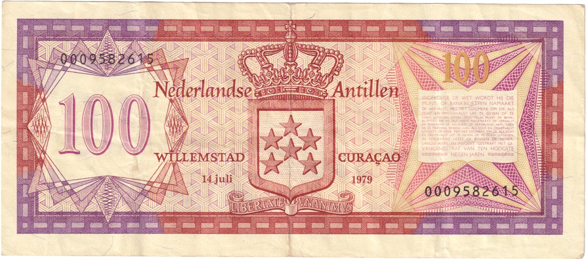 Antilles Note 1979 100 Gulden, VF