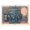 Spain 1928 50 Pesetas Note, Pick #75b, EF