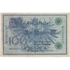 Germany 1908 100 Mark Note, Green EF