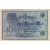 Germany 1908 100 Mark Note, Green AU-UNC