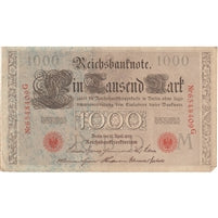 Germany 1910 1,000 Mark Note, Red F