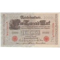 Germany 1910 1,000 Mark Note, Red AU