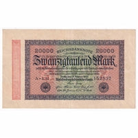 Germany 1923 20,000 Mark Note, EF-AU