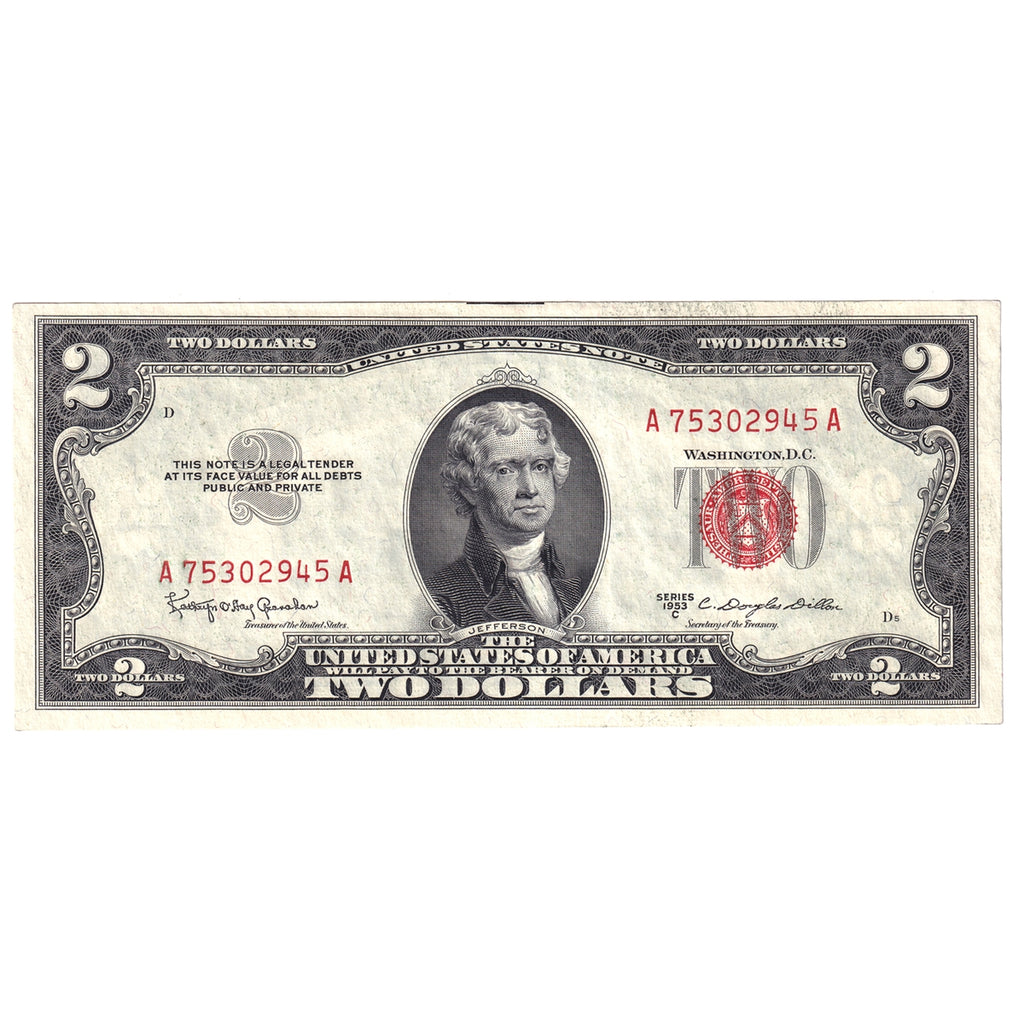 USA 1953C $2 Note, FR #1512, Granahan-Dillon, UNC