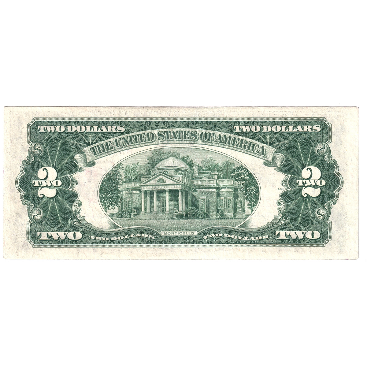USA 1953C $2 Note, FR #1512, Granahan-Dillon, AU-UNC