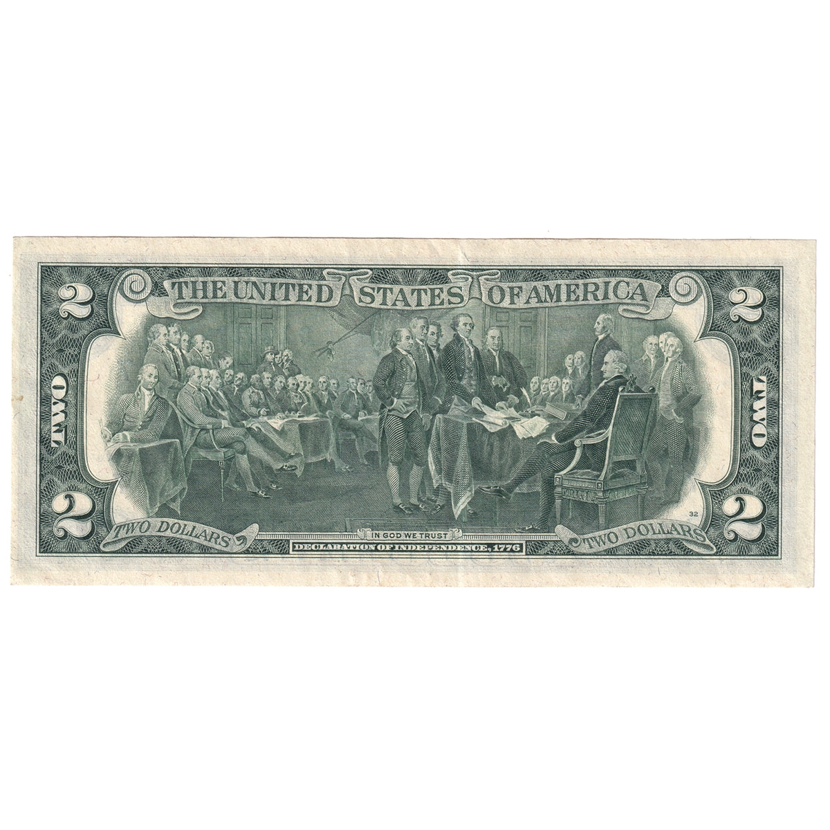 USA 1976 $2 Note, FR #1935G, Neff-Simon, Chicago, AU-UNC
