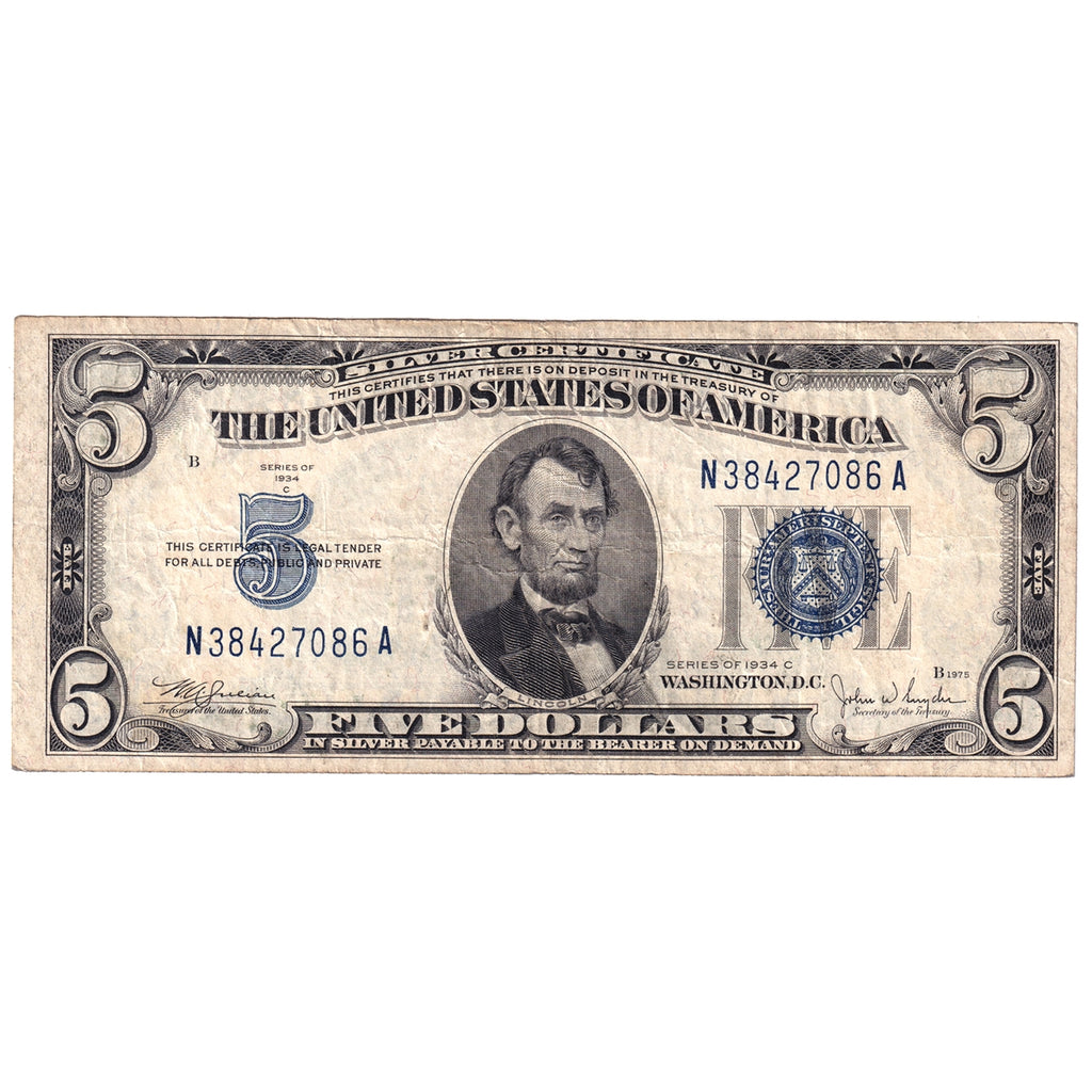 USA 1963 $5 Note, FR #1536, Very Fine